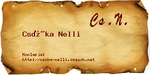 Csóka Nelli névjegykártya